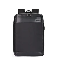 Aoking Large Leather Business Laptop Backpack